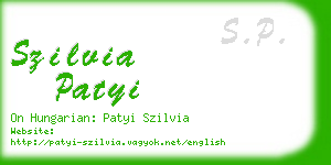 szilvia patyi business card